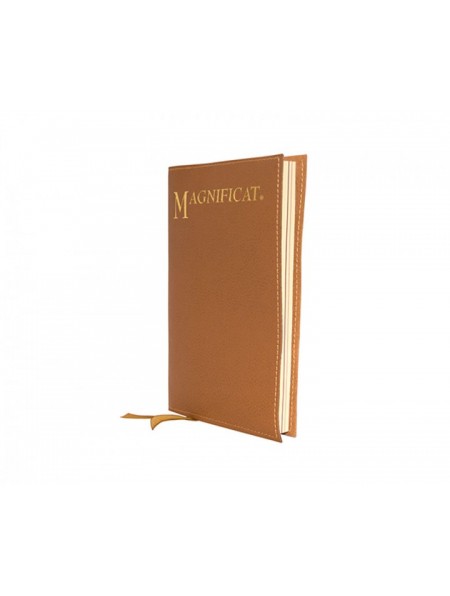 Couverture Magnificat simili cuir havane grand format